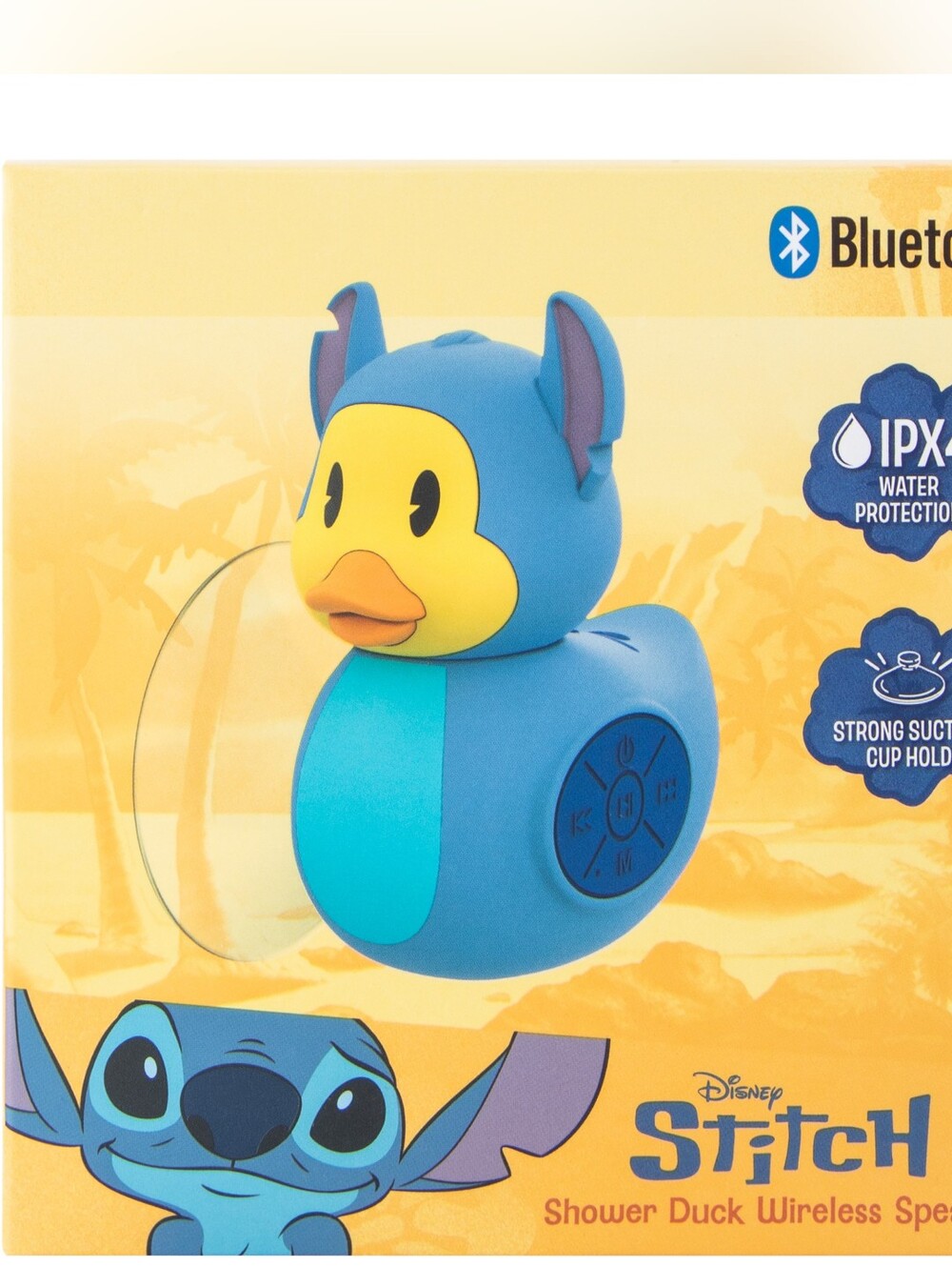 Disney Stitch Duck Wireless Bluetooth Speaker - Blue, Yellow & Orange